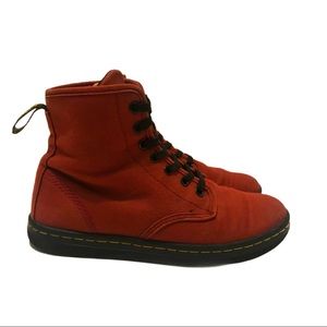 DR. MARTENS Canvas Sheridan Boot in Oxblood Sz 7